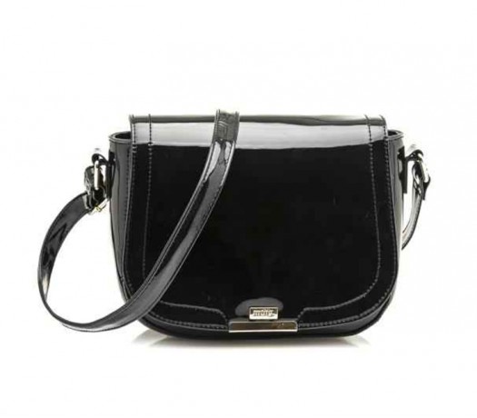 Bolsa de verniz preta da Mustang